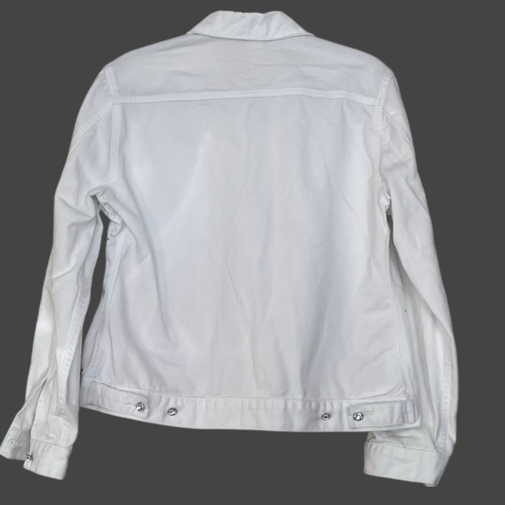Vintage Christine Alexander White Rhinestone Studded Jean Jacket - Picture 6 of 10